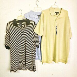 Men's Dad Core Name Brand Casual Polo Shirts Bundle of 3  All Size XL
